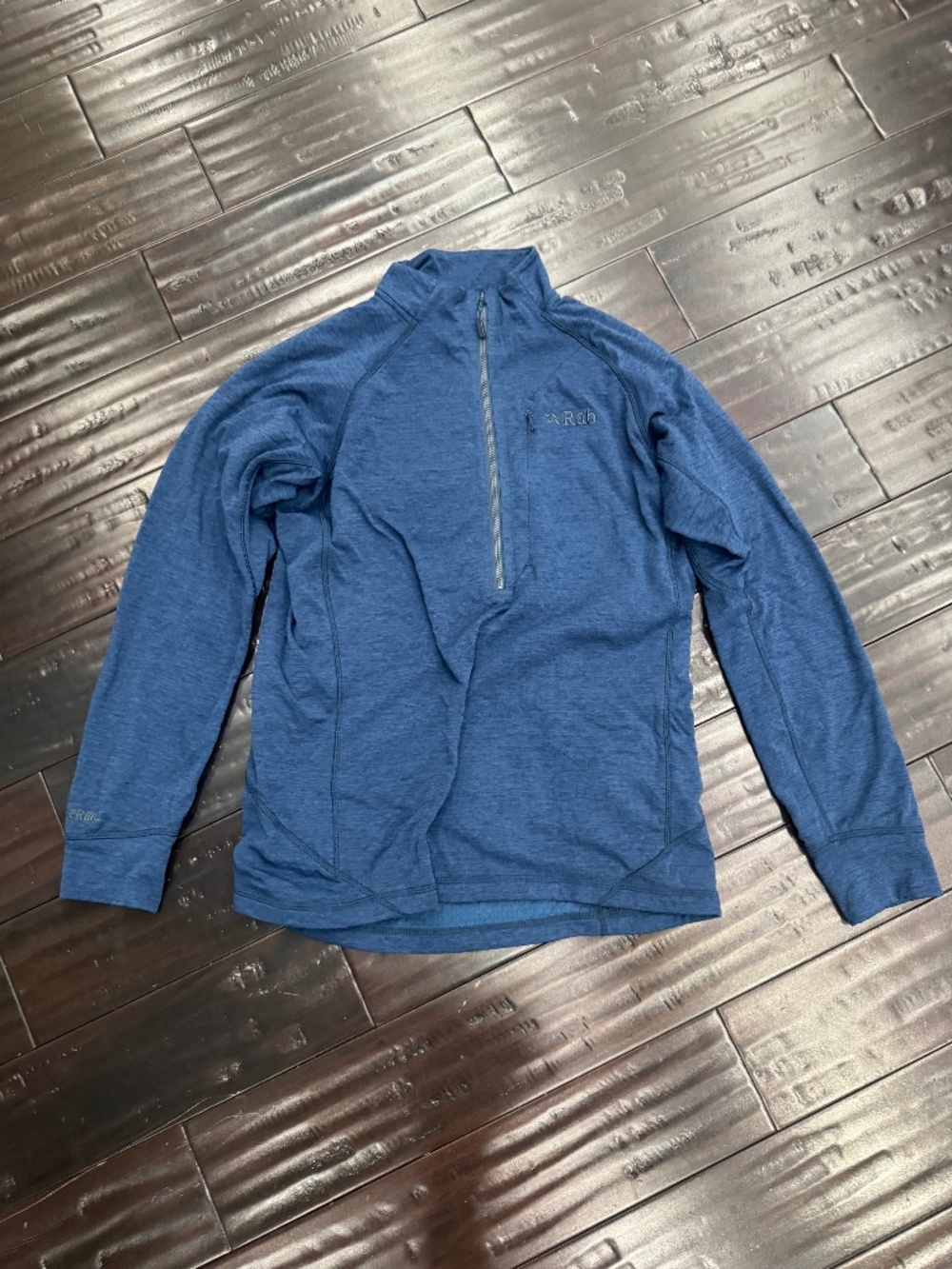 Rab Men's Blue Quarter Zip Fleece Pullover Jacket Size Large